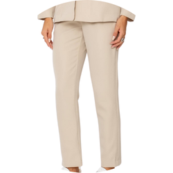 01 calca alfaiataria feminina skinny com elastico nude