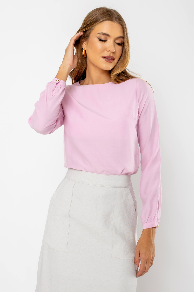 07 blusa feminina com corrente rosa claro
