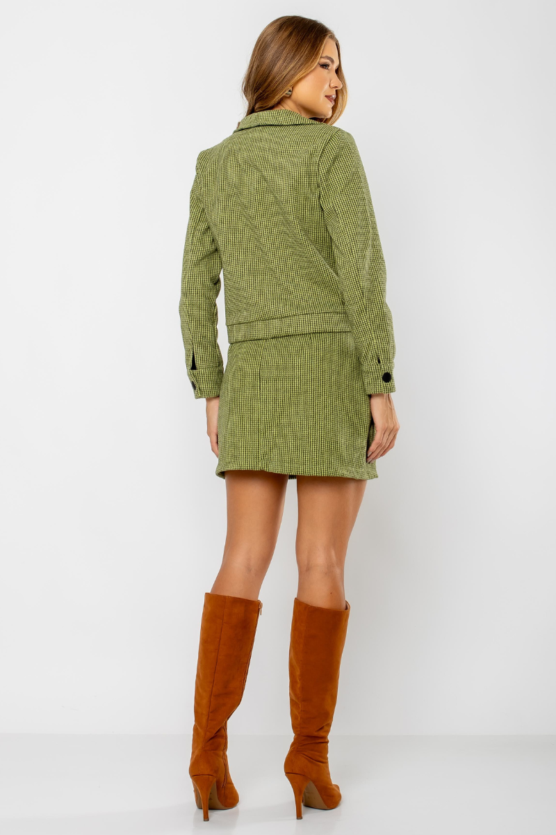 Conjunto Feminino Tweed - Verde - Amora Café