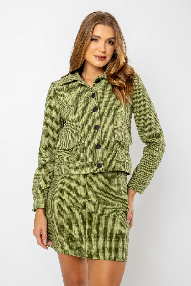 Conjunto Feminino Tweed - Verde - Amora Café
