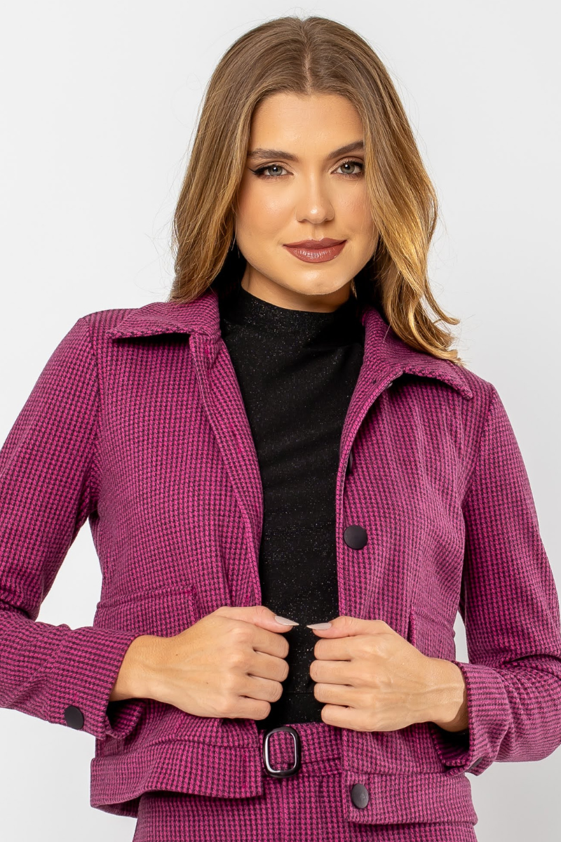 Conjunto Feminino Tweed - Pink - Amora Café