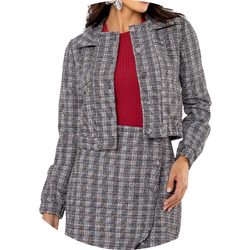 06 jaqueta feminina tweed preta