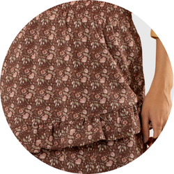 12 saia feminina estampada floral marrom