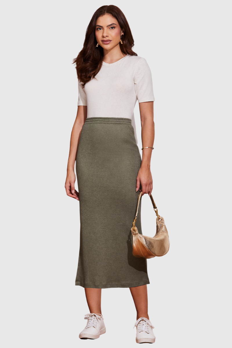 13 saia feminina midi preta
