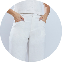 01 colete feminino alfaiataria linho nude