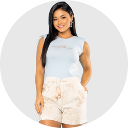 01 bermuda feminina bordada bege