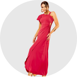 01 vestido feminino longo assimetrico bordo