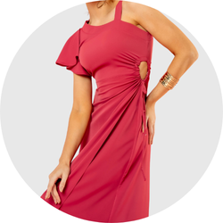 02 vestido feminino longo assimetrico bordo