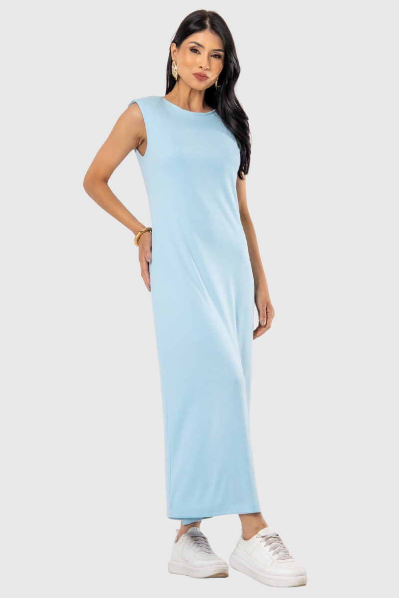 07 vestido feminino regata azul claro