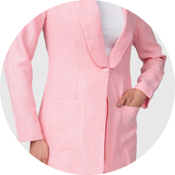 01 blazer feminino alongado rosa claro