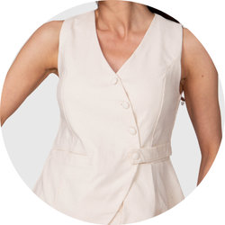 01 colete feminino alfaiataria nude