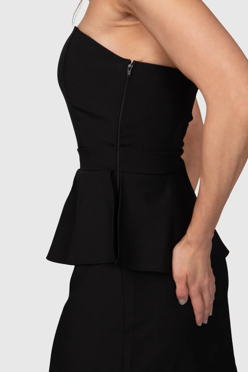 Vestido Feminino Peplum - Preto - Amora Café