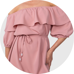 01 vestido feminino curto rose