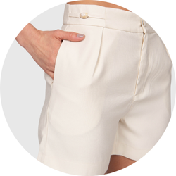 01 bermuda feminina alfaiataria nude