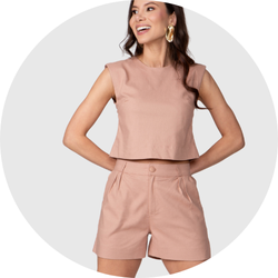 02 bermuda feminina alfaiataria marrom