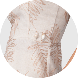 01 conjunto feminino curto linho bordado nude