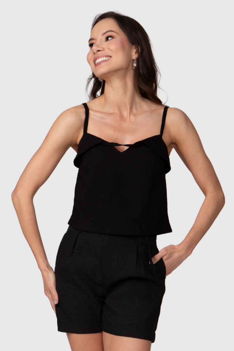 07 blusa feminina detalhe vazado preto