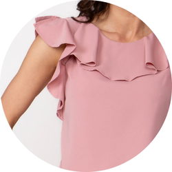 01 blusa feminina babados rose