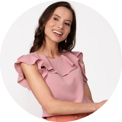 02 blusa feminina babados rose