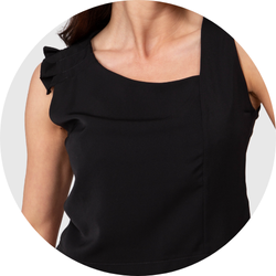 01 regata feminina com pregas preta