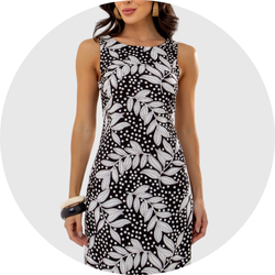 02 vestido feminino longo estampado preto