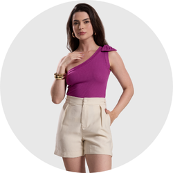 10 blusa feminina assimetrica laco roxo