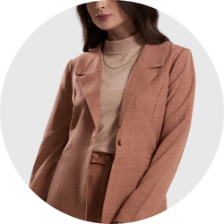 03 blazer feminino linho chocolate