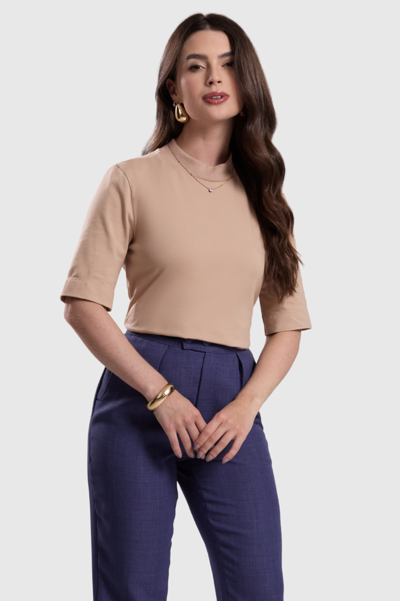 04 blazer feminino alongado linho azul