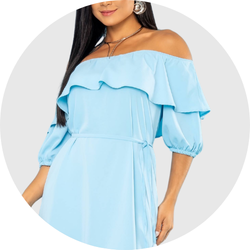 11 vestido feminino curto azul claro
